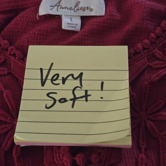 Anneliese Embroidered Fushia Pink Top Short Flutter Sleeves Women's L - Picture 11 of 11